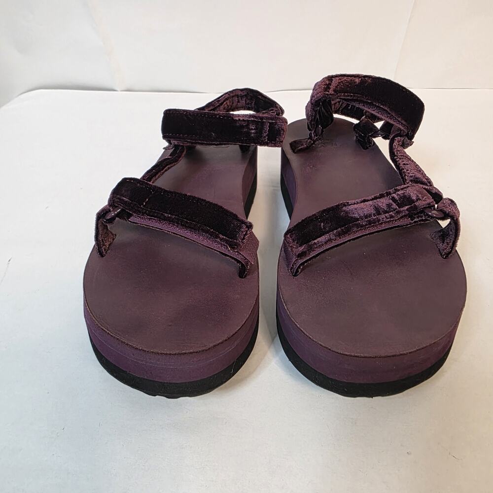 Teva Flatform Universal 1017443 Sandals Womens US 9 Fig Purple Velvet Platform - Picture 2 of 16